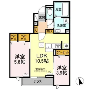 セジュール西台7【1階】の間取り