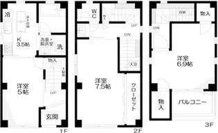 東京都文京区大塚2丁目【一戸建】の間取り