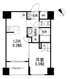 クレストコート世田谷松原【5階】の間取り