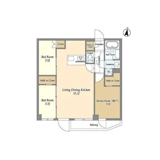 アジールコート練馬中村橋【1階】の間取り