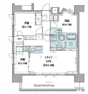 クレストコート東中野【12階】の間取り