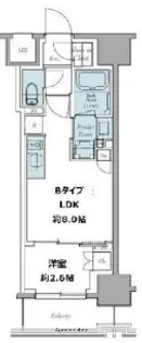 クレストコート東中野【8階】の間取り