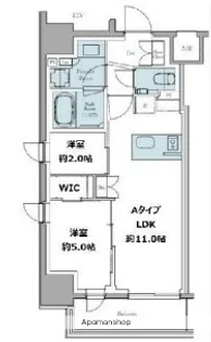 クレストコート東中野【7階】の間取り