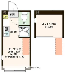 ハーモニーテラス南阿佐ヶ谷【2階】の間取り