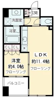 ルフィット神宮北参道【12階】の間取り