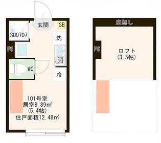 ハーモニーテラス板橋宮本町【1階】の間取り