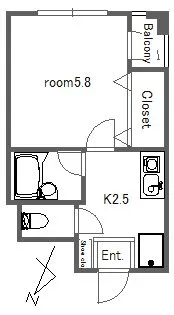 クレセント吉村【2階】の間取り