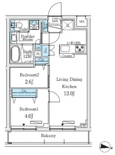 プライムブリス中野富士見町Ⅰ【4階】の間取り