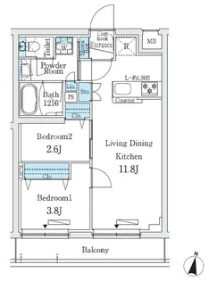 プライムブリス中野富士見町Ⅰ【3階】の間取り