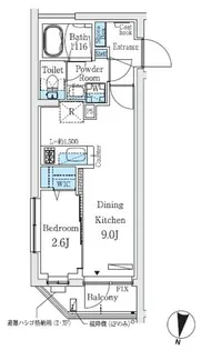 プライムブリス中野富士見町Ⅱ【2階】の間取り