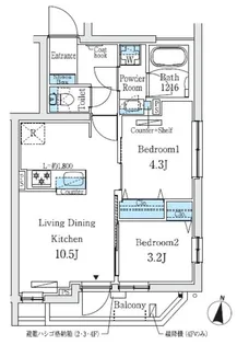 プライムブリス中野富士見町Ⅱ【3階】の間取り
