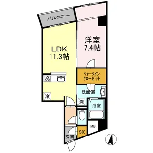 カーサヴェルデ三軒茶屋【2階】の間取り