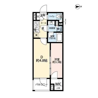 プレール・ドゥーク赤塚【3階】の間取り