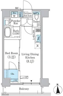 中井レジデンス【5階】の間取り