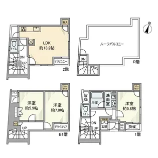 東京都渋谷区西原3丁目【タウンハウス】の間取り