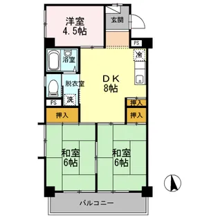 パーク サイド杉浦 2【2階】の間取り