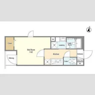 フラッフィー西早稲田【5階】の間取り