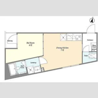 フラッフィー西早稲田【7階】の間取り