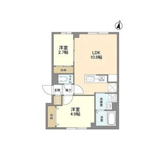 ウェルスクエア西新宿五丁目【1階】の間取り