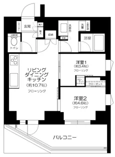 東京都新宿区信濃町【マンション】の間取り
