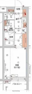 ハーモニーレジデンス新宿 THE NORTH【3階】の間取り