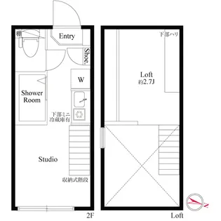 ハーモニーテラス高松【0201号室】の間取り