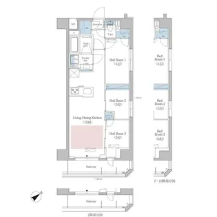 アーバネックス早稲田【3階】の間取り