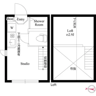 ハーモニーテラス上高井戸Ⅲ【2階】の間取り