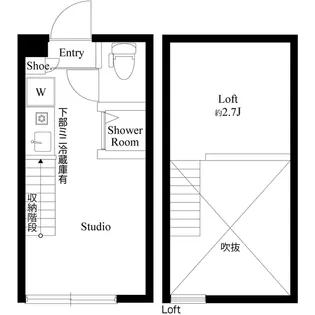 ハーモニーテラス上高井戸Ⅲ【0107号室】の間取り
