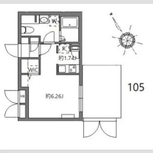 フラッフィー市谷台町【1階】の間取り