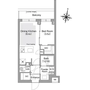 コンフォリア・リヴ東中野【3階】の間取り