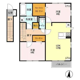 パルテール三鷹【2階】の間取り