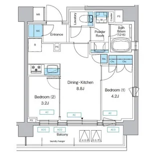 プレディアコート三軒茶屋【8階】の間取り