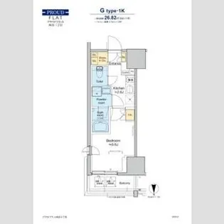 プラウドフラット四谷三丁目【8階】の間取り