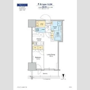 プラウドフラット四谷三丁目【10階】の間取り