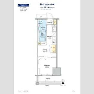 プラウドフラット四谷三丁目【4階】の間取り