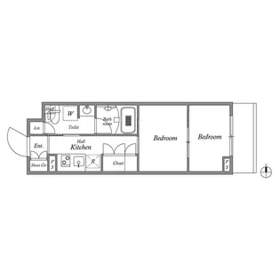 レジデンス新宿中落合スクエア【2階】の間取り