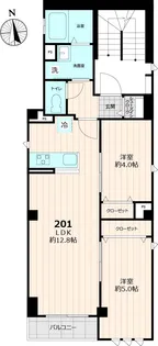 プライムレジデンス【201号室号室】の間取り