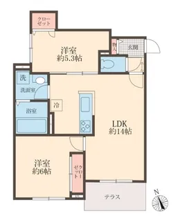 けやきガーデン【1階】の間取り