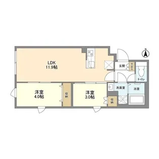 ウェルスクエア笹塚Ⅱ【3階】の間取り
