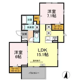 サウスヒルズ世田谷【1階】の間取り