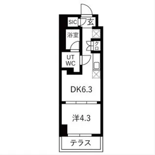 スパシエ幡ヶ谷【1階】の間取り