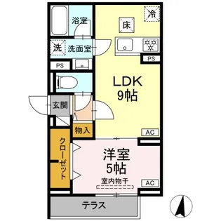 セレスティア中台II【1階】の間取り