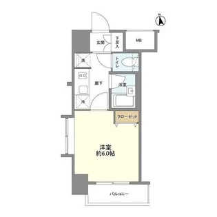 ラグジュアリーアパートメント中野坂上【3階】の間取り