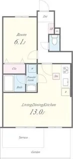 ヴィラージュ志伊III【1階】の間取り