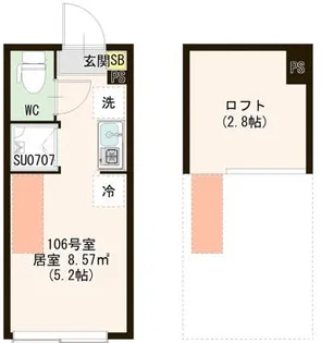レジデンス・イン初台【106号室号室】の間取り