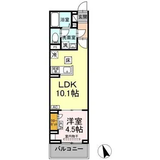 セレスティア池袋立教通り【1階】の間取り