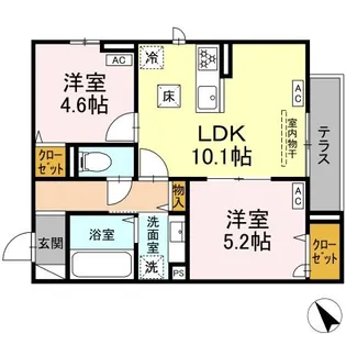 仮)DーROOM北新宿三丁目【1階】の間取り