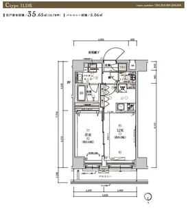 メインステージ浮間舟渡【6階】の間取り