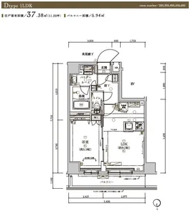 メインステージ浮間舟渡【3階】の間取り